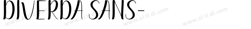 Diverda Sans字体转换